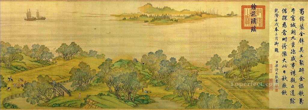 Zhang zeduan Qingming Riverside Seene part 7 traditional Chinese Oil Paintings